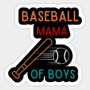 Baseball Mama Of Boys Sticker